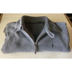 Vintage 90s Polo By Ralph Lauren Mens Gray Fleece Polartec Jacket XXL